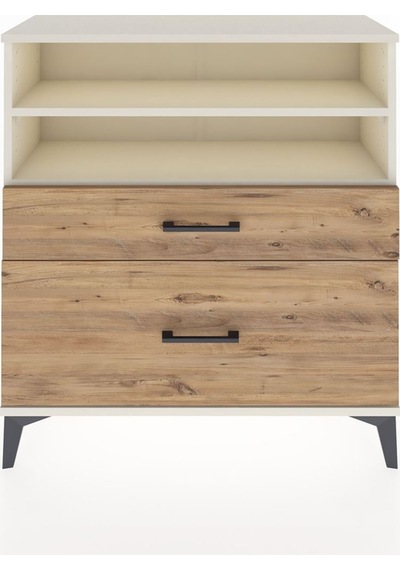 Arges Şifonyer 2 Raflı 2 Çekmeceli 88x30x96 Aytaşı-çam Aytaşı