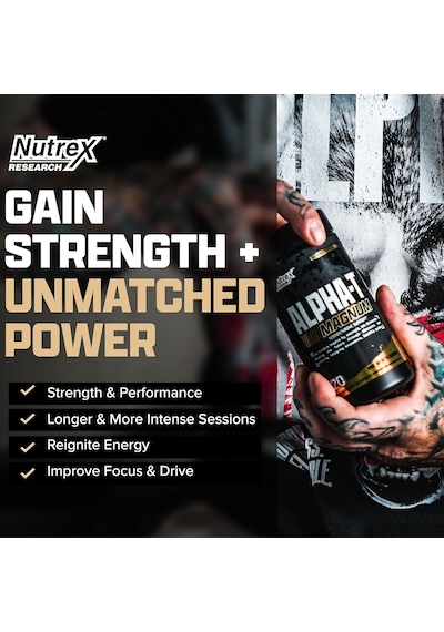 Nutrex Research Alpha-t Magnum Fadogia Agrestis & Shilajit & Tongkat Ali & Apigenin & Boron 120 Caps