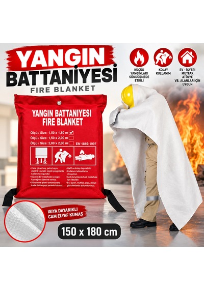Yangın Söndürme Battaniyesi Ce Sertifikalı 150x180