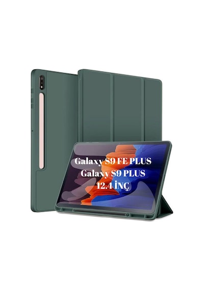 Samsung Galaxy Tab S9 Fe Plus / S9 Plus Uyumlu 12.4inç Kılıf Kalem Bölmeli Smart Case X610 X810