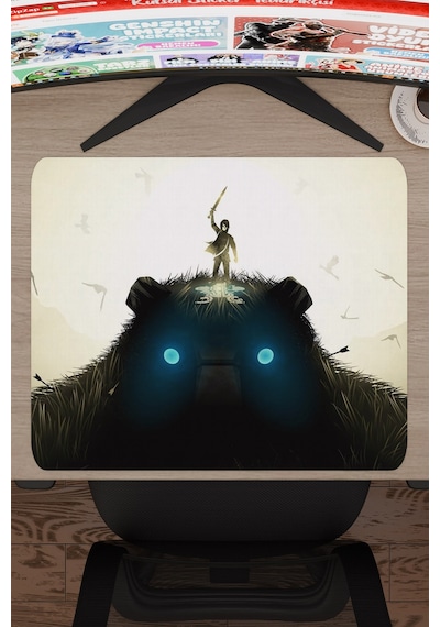Shadow Of The Colossus Dikişli Kauçuk Oyuncu Mousepad V3 - 48x40 Xl Gaming Mouse Pad