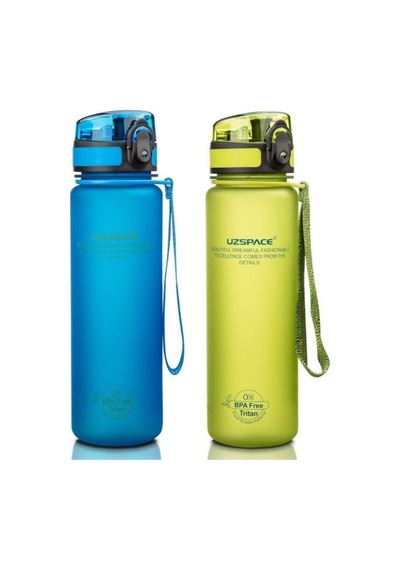 500 Ml Mavi Ve Yeşil Tritan Kırılmaz Matara Seti - 3026