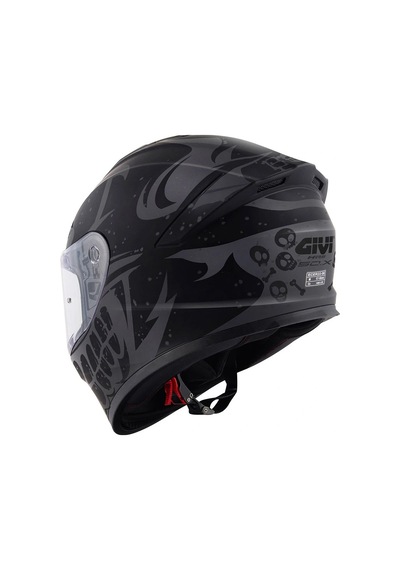 Gıvı 50.x Bones Mat Siyah-gri Kask Mat Sıyah-grı