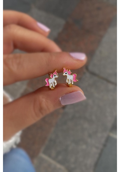 Gümüş Yeni Unicorn Çocuk Küpesi Diğer