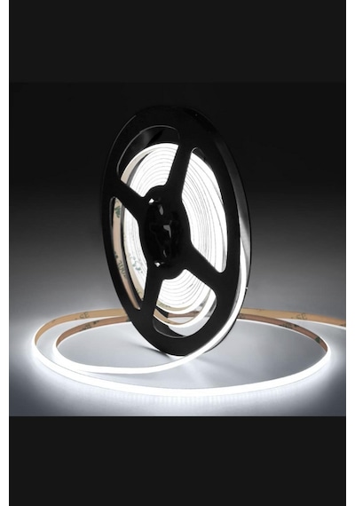 12v Cob Şerit Led 3mm 400 Ledli İnce Esnek Beyaz Cob Led Ip20 5 Metre
