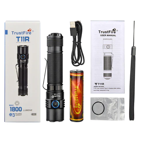 Trustfire T11r Taktik Fener 1800 Lümen Siyah