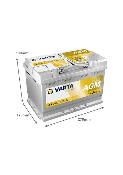 Varta Silver Dynamic E39 Start-stop Plus Agm 12 V 70 Ah 760 Cca Akü-yerinde Montaj