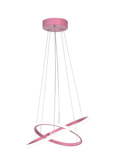 Sonya Modern Tasarım Çocuk Bebek Odası - Salon - Mutfak Pembe Renk Beyaz Ledli 2 Li Led Avize Pembe Pembe
