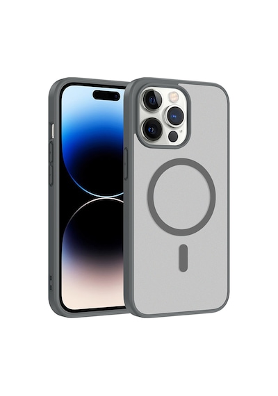 Zore Apple iPhone Uyumlu 14 Pro Max Kılıf M-safe Şarj Özellikli Zore Babet Kapak - Mavi