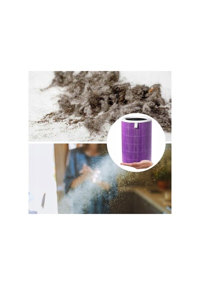 Srfn Ticaret Xiaomi Mi Air Purifier 3 Uyumlu Entegre Aktif Karbon Çekirdek Filtreli Anti Bakteriyel Silindirik Hepa Filtre