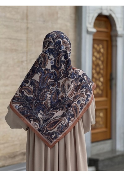 Qalortex Scarf Pamuklu Soft Açelya Desen Eşarp-taş Tsş