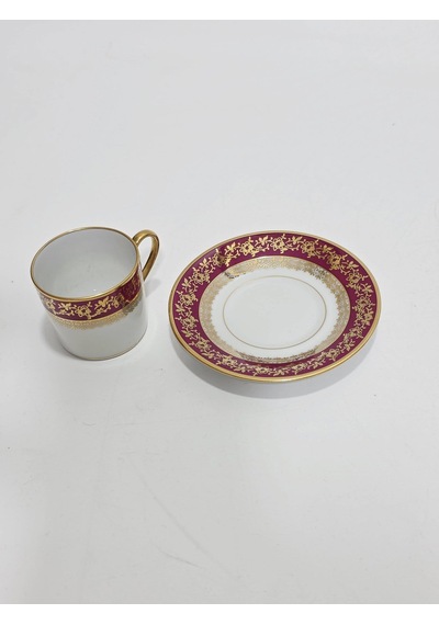 Objets D'art Çiçek Desenli Kahve Fincan Takımı Çok Renkli