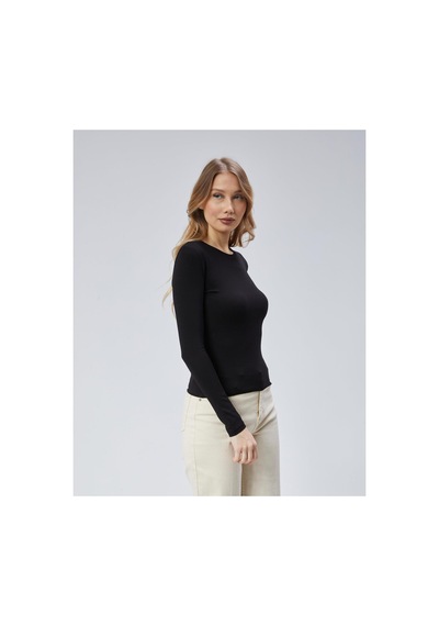Virago 2'li Soft Cotton Yuvarlak Yaka Uzun Kol Bluz/body Siyah - 687153497 Siyah - 687153497 Siyah
