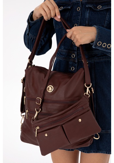 U.S. Polo Assn. Kadın Bordo Yumuşak Sırt Ve Kol Çantası 50317804-VR014