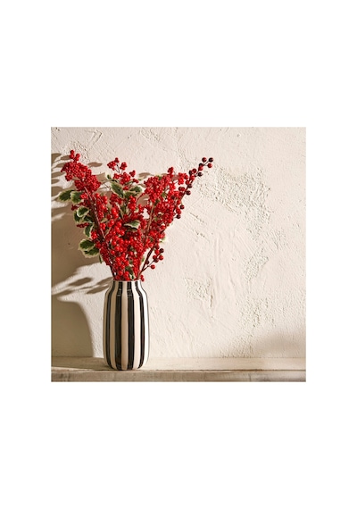 Bella Maison Rise Stoneware Vazo Siyah-beyaz 14x14x26 Cm Siyah-beyaz
