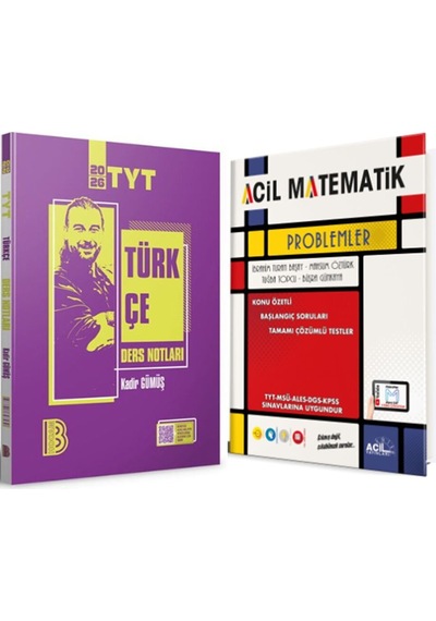 Benim Hocam Tyt Türkçe Video Ders Notları Ve Acil Problemler Soru Bankası 2 Kitap Set