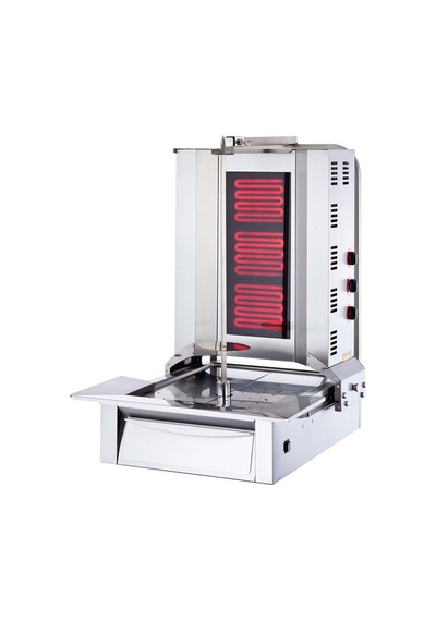 Işıkgaz Silverinox Elektrikli 3 Radyanlı Alttan Motorlu Döner Ocağı