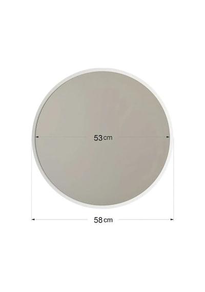 Tr 58 Beyaz Dekoratif Yuvarlak Antre Hol Koridor Salon Mutfak Banyo Wc Ofis Aynası,beyaz 58x58 Diğer