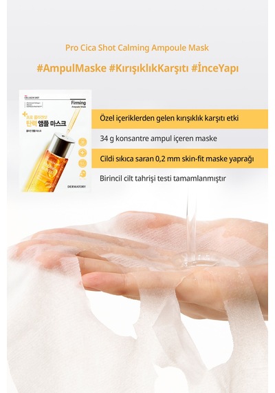 Kolajen İçeren Kırışıklık Karşıtı Ampul Maske Dermatory Pro Collagen Shot Firming Ampoule Mask