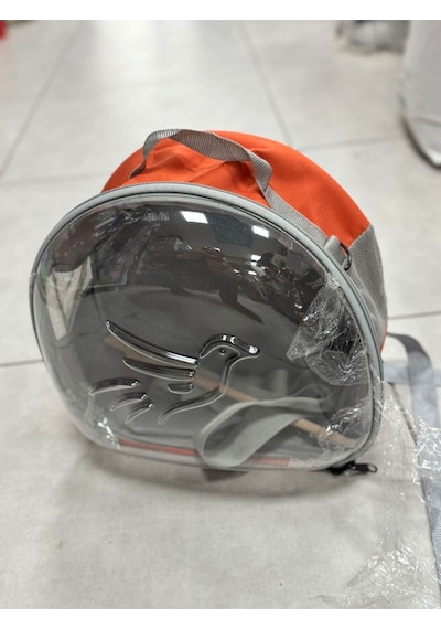 Şeffaf Kubbe Kuş Taşıma Çantası Astronot Model Pet Taşıma Çantası