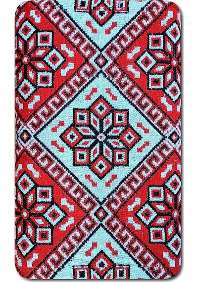 Makine Dokuması Çiçekli Desenli 3 Mekik Büyük Kalın Kilim