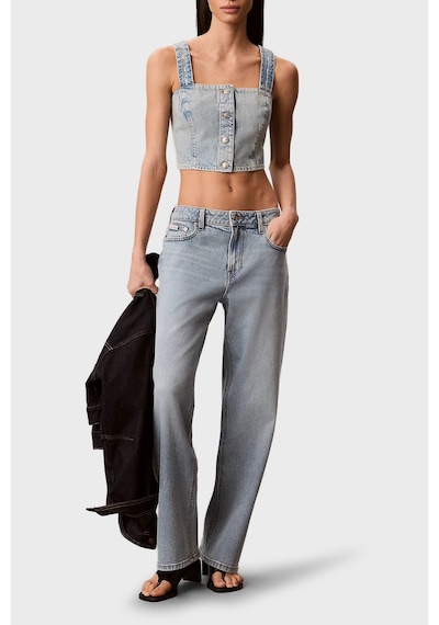 Calvin Klein % 100 Pamuk Logolu Şeritli Kot Askılı Bluz Bayan Bluz Lv047g728g Yp3 Açık Mavi Calvin Klein % 100 Pamuk Logolu Şeritli Kot Askılı Bluz Bayan Bluz Lv047g728g Yp3 Açık Mavi