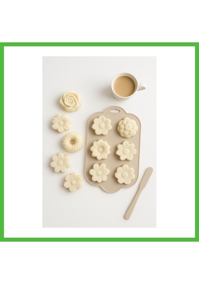 Vaveni Silikon Kek Ve Çikolata Kalıbı 6 Lı Krem Renk Pasta Tatlı Muffin Kalıbı Arz