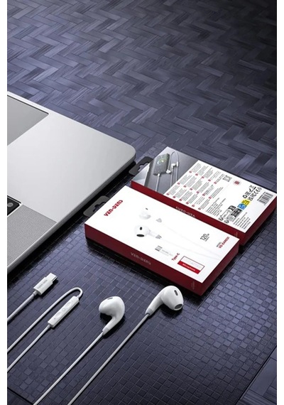 Ven-dens Vd-ear031 Type-c Mikrofonlu Kablolu Kulak İçi Kulaklık, 14,2 Mm Dinamik Sürücü, 1,2, Beyaz