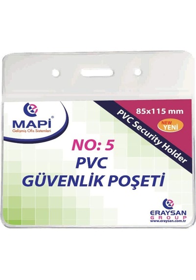 Mapi Kart Poşeti Yatay Güvenlik 80x106 Mm Şeffaf 910 10 35 Çok Renkli