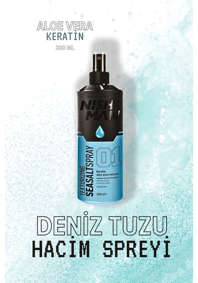 Deniz Tuzu Saç Spreyi 200 Ml X 3 Adet/ + 400 Ml Tuzsuz Şampuan Hediye