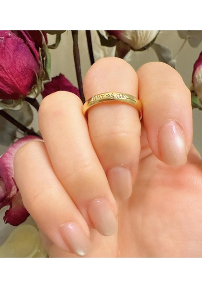 Kahveci.store Kişiye Özel Altın Gravürlü Minimal Yüzük 22