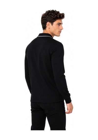 Advante Erkek Mevsimlik Spor Polo Yaka Fermuarlı Sweatshırt Bgl-st05468 Siyah