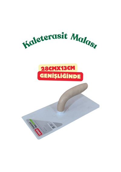 280mm X 128mm Plastik Kaleterasit Malası - Dış Cephe Hazır Sıva Malası 28x13 Cm