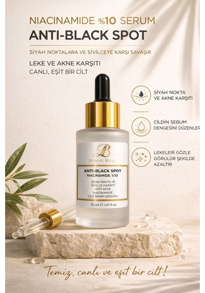 Lumine Belle Anti-black Spot Niacinamide %10 - Siyah Nokta Ve Sivilce Karşıtı Anti Akne Niacinamide Cilt Bakım Serumu