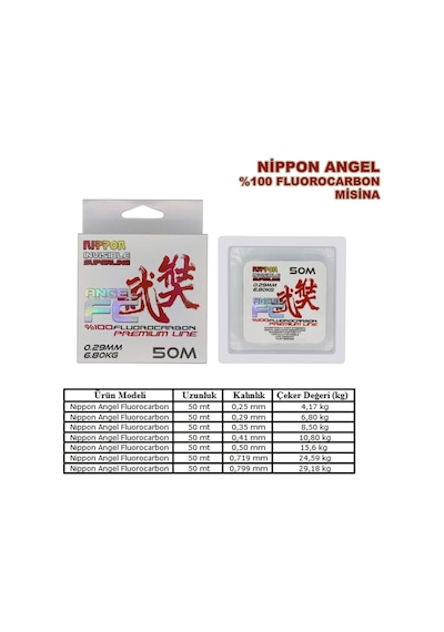 Angel Fluorocarbon Misina 50 Mt 0.45 Mm