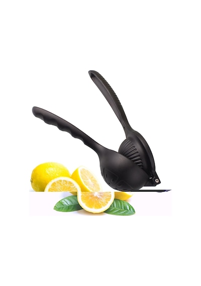 Anushka Home Lüx Demir Döküm Limon Sıkacağı Limon Presi Büyük Boy 24 Cm, Siyah Metal Naranciye Döküm Diğer