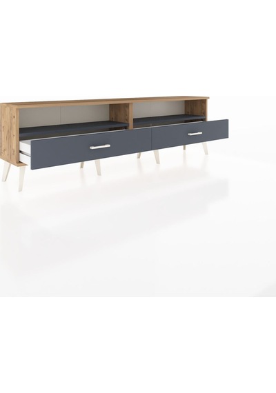 Arges Tv Ünitesi 2 Raflı 2 Çekmeceli 176x30x51 Çam-antrasit/antrasit Antrasıt/antrasıt Arges Tv Ünitesi 2 Raflı 2 Çekmeceli 176x30x51 Çam-antrasit/antrasit Antrasıt/antrasıt
