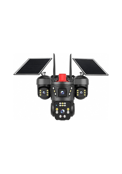 Joysee S4 12mp 4 Kameralı 4g Solar Sim Kartlı Ptz Ip Sesli Akıllı Güvenlik Kamera + 12gb Sım Kart He