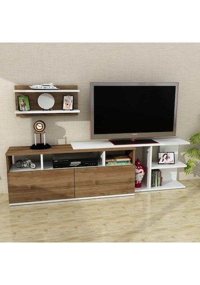 Dekorister Beste Tv Ünitesi Beyaz-Ceviz