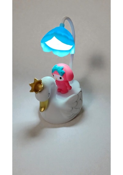 Kuğu My Melody Masa Üzeri Gece Lambası Hediyelik Ürün Boyut:20 10 Cm Çok Renkli