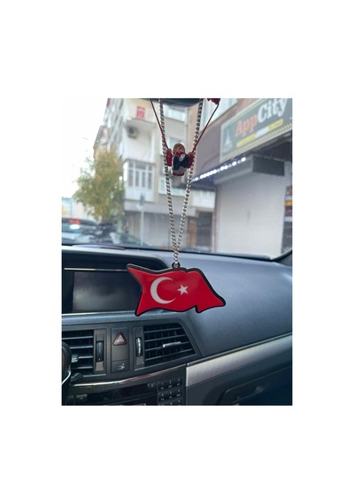 Türk Bayrağı Pleksi Dikiz Ayna Süsü - 174964782