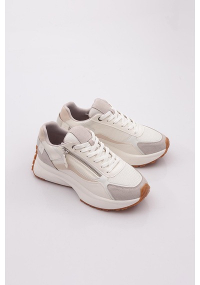 Dgn 83146 Kadin Sneaker Ayakkabi Buz Beyaz