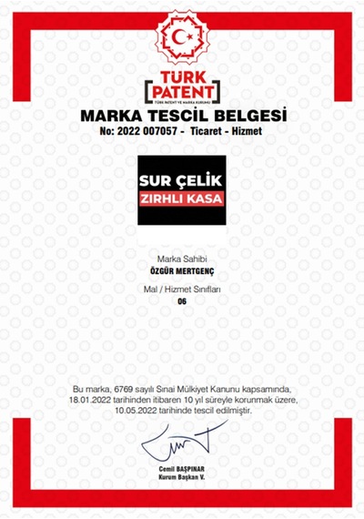 55 Cm 100 Kg Sur Çelik Para Kasası Anahtarlı