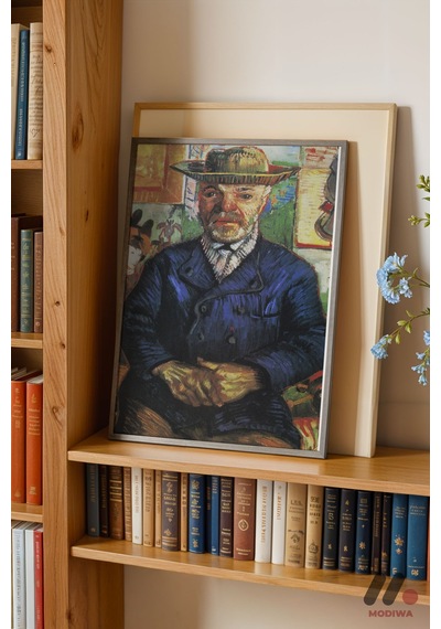 Van Gogh Erkek Portresi, Siyah Çerçeveli Duvar Tablosu - Sanatsever Hediyesi