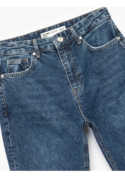 Koton Pamuklu Yüksek Bel Regular Fit Mom Jean Pantolon - Mom Jeans Koyu İndigo 6wal40177md Dark Indigo Koton Pamuklu Yüksek Bel Regular Fit Mom Jean Pantolon - Mom Jeans Koyu İndigo 6wal40177md Dark Indigo