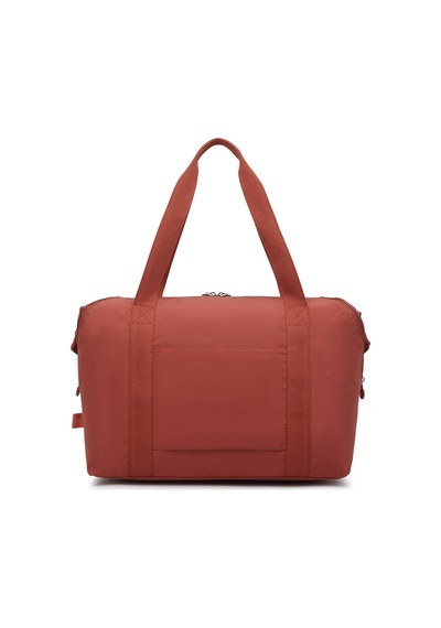 Smart Bags Orta Boy Su Geçirmez Extra Hafif Krınkıl Kumaş El Valizi Ve Spor Çantası Kiremit
