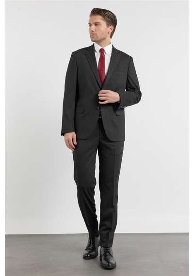 İmza Siyah Mono Yaka 6 Drop Comfort Fit Tam Astar Esnek Takım Elbise 1001260161