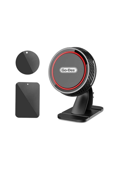Go Des GD-HD620 Magnetik Araç Telefon Tutucu ZORE-221158 Kırmızı - Siyah