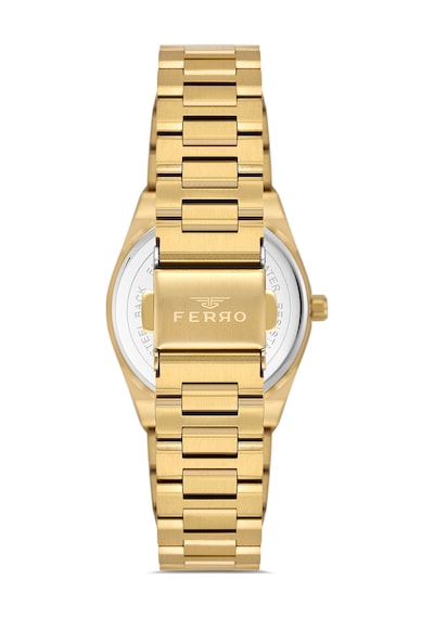 Ferro Fl21518awt-b Quartz Çelik Altın Rengi 30 Mm Kadın Kol Saati Altın