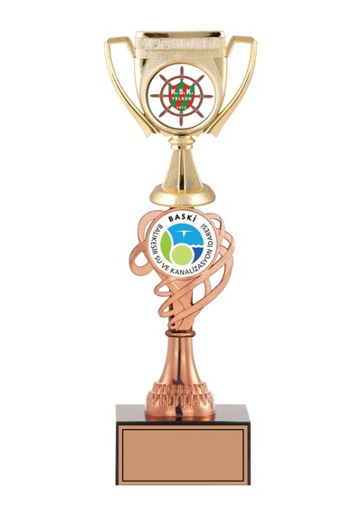 Odak Kupa - Figürlü Kupalar - Kupa Figürlü Kupalar Fg-034 C - 35 Cm Altın - Beyaz
